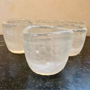Set of 6 Frosted Tea Light Candle Holders